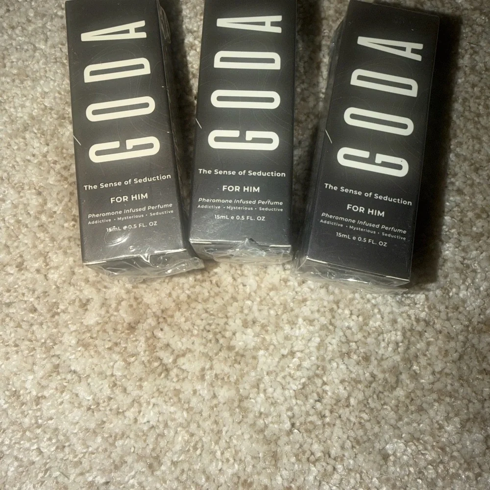 (3)GODA For Him Pheromone Cologne - Black Dropper Bottle